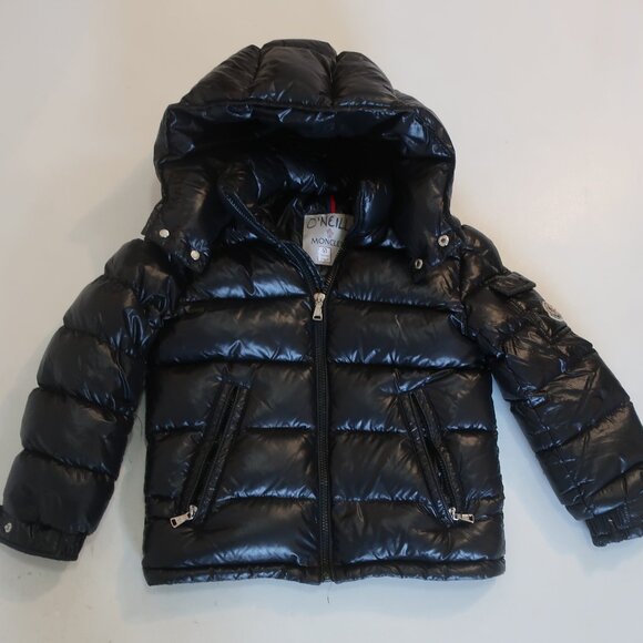Authentic Boys Moncler 'New_Maya_Giubboto' Black Hooded Down Puffer Coat 8 Anni - Picture 3 of 14